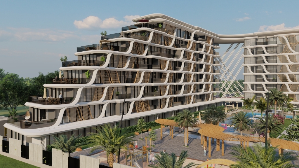<span style="font-weight: bold;">ID:167 "ANTALYA ALTINTAS" от 1+1 до 3+1 от 52 кв.м до 378 кв.м Алтынташ, Аксу, Анталья, Сдача 12.2024</span>
